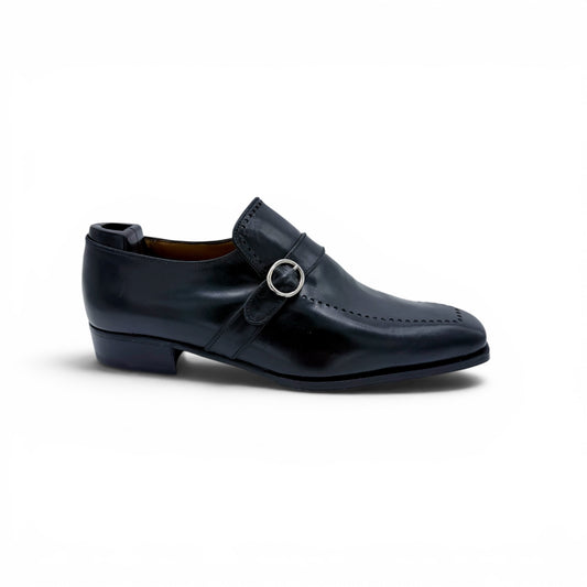 Soulier à boucle argentée Artioli en cuir noir