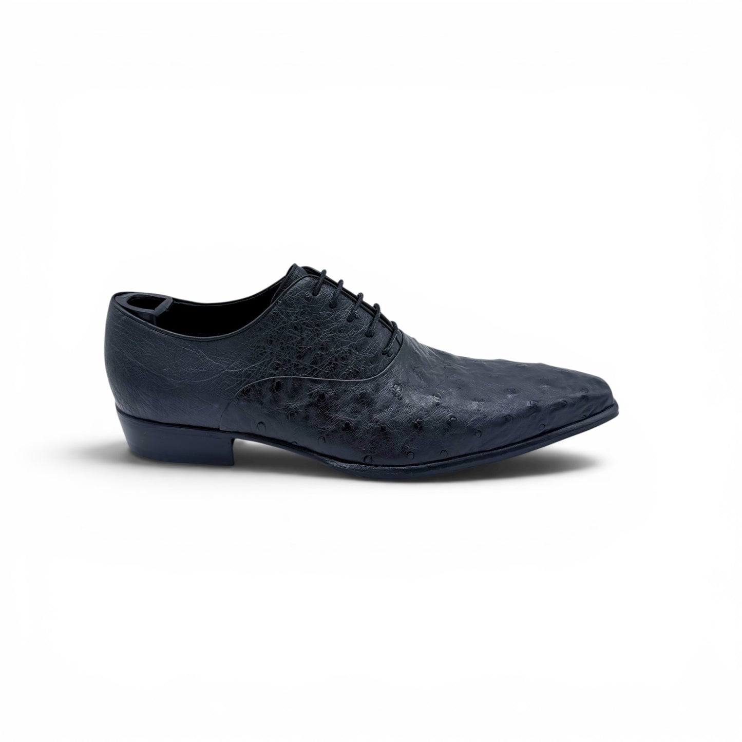 Richelieu Roberto Celk en cuir d'autruche noir