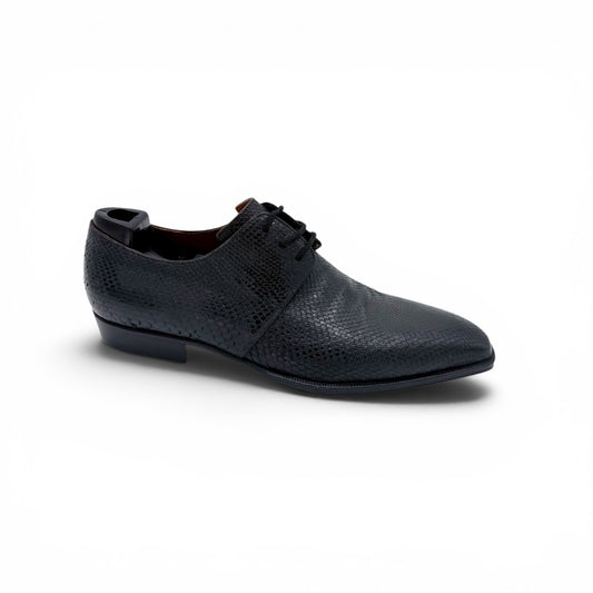 Derby Roberto Celk en cuir de python noir