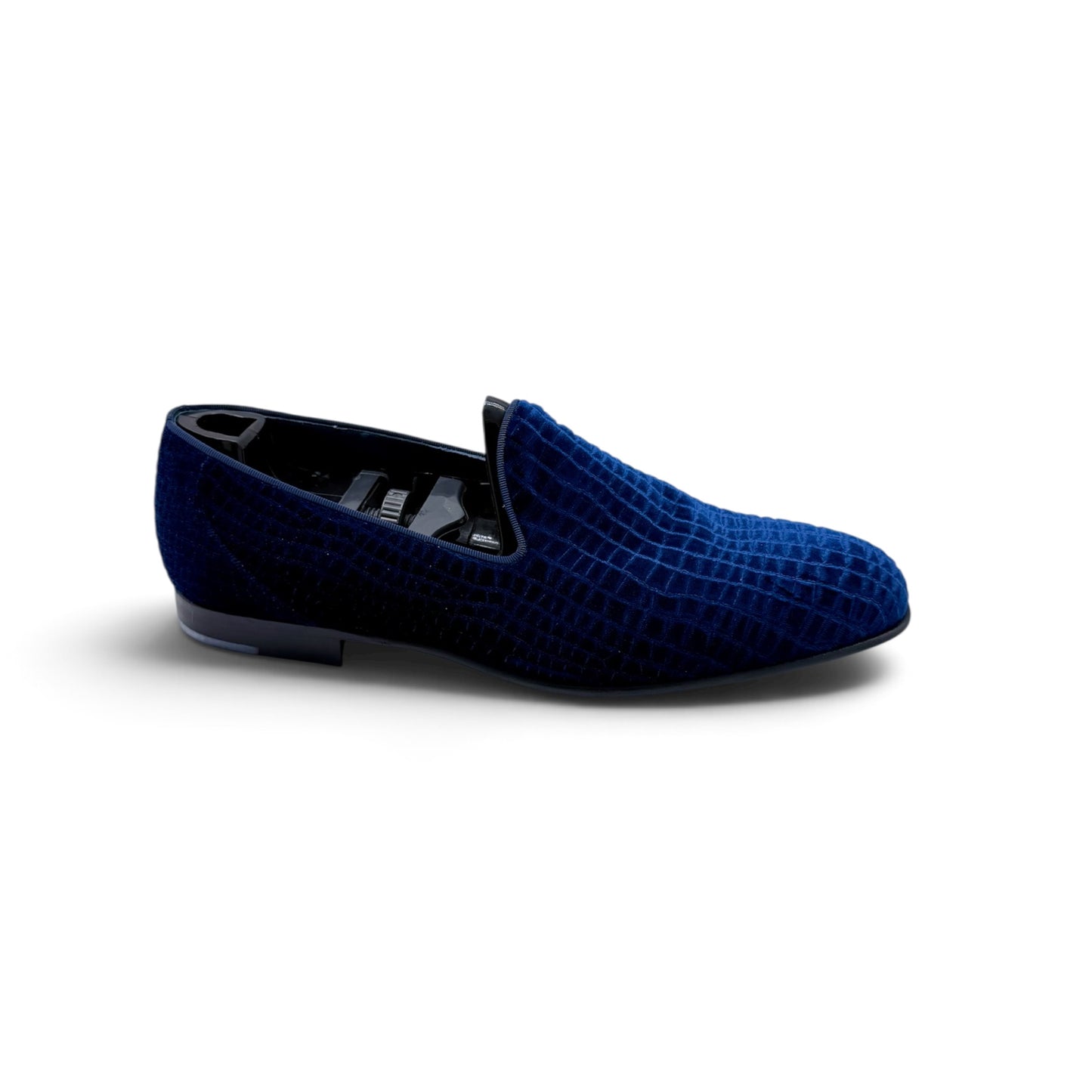Mocassin Roberto Celk en velour imprimé bleu