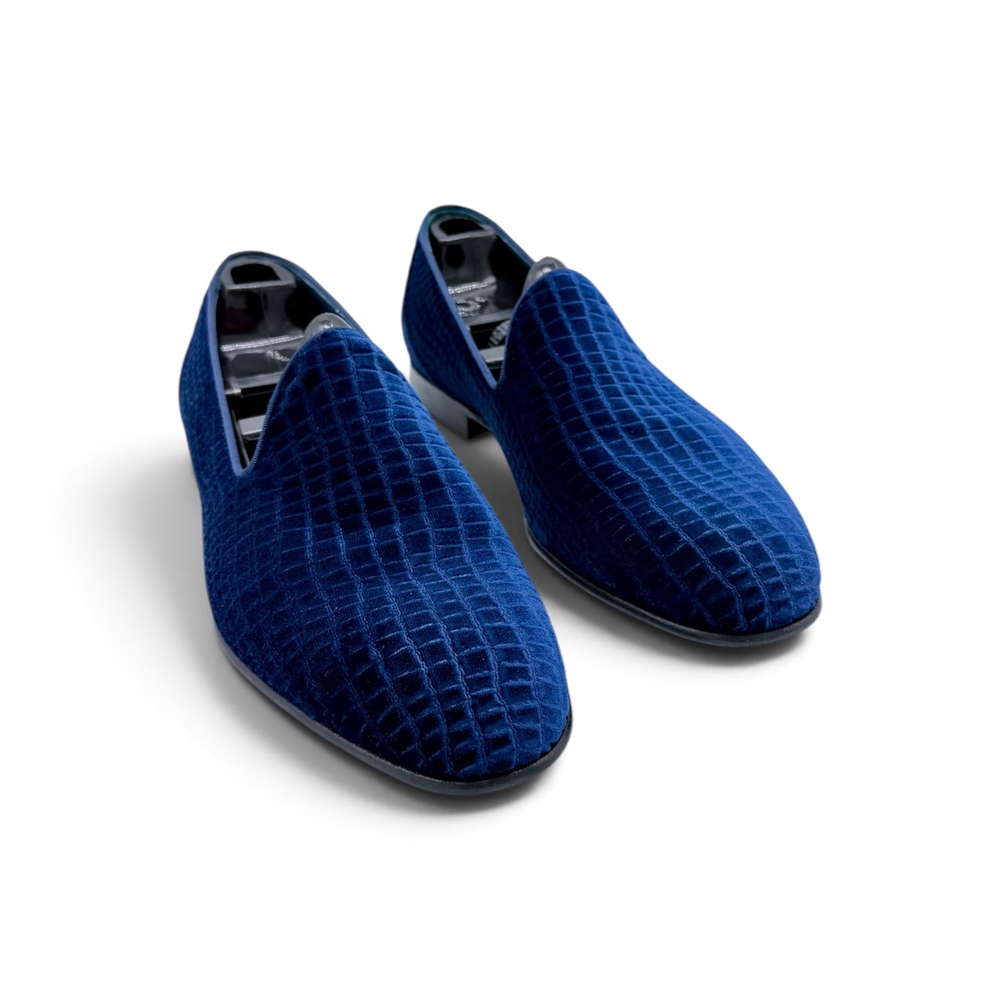 Mocassin Roberto Celk en velour imprimé bleu