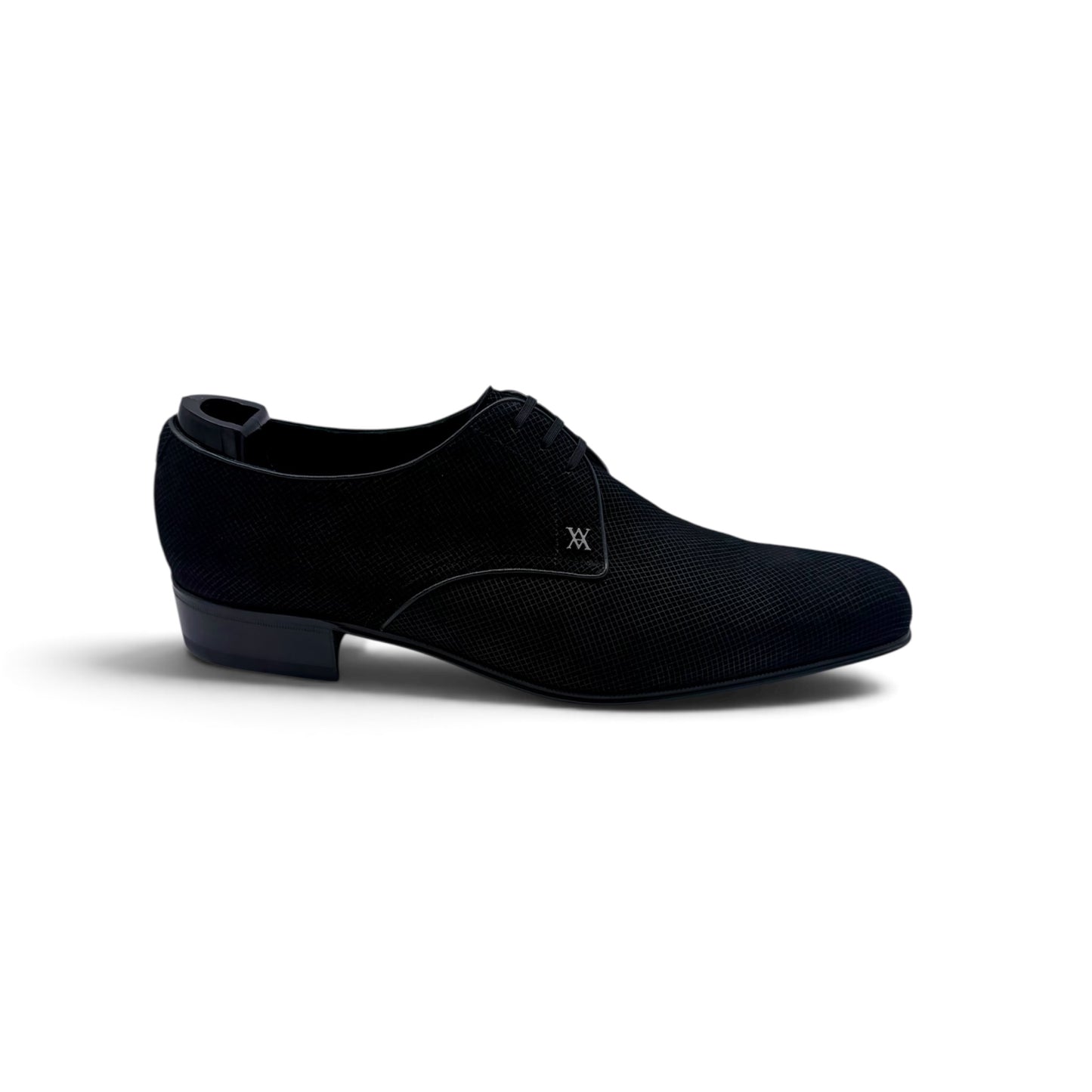 Derby Artioli en suede imprimé noir