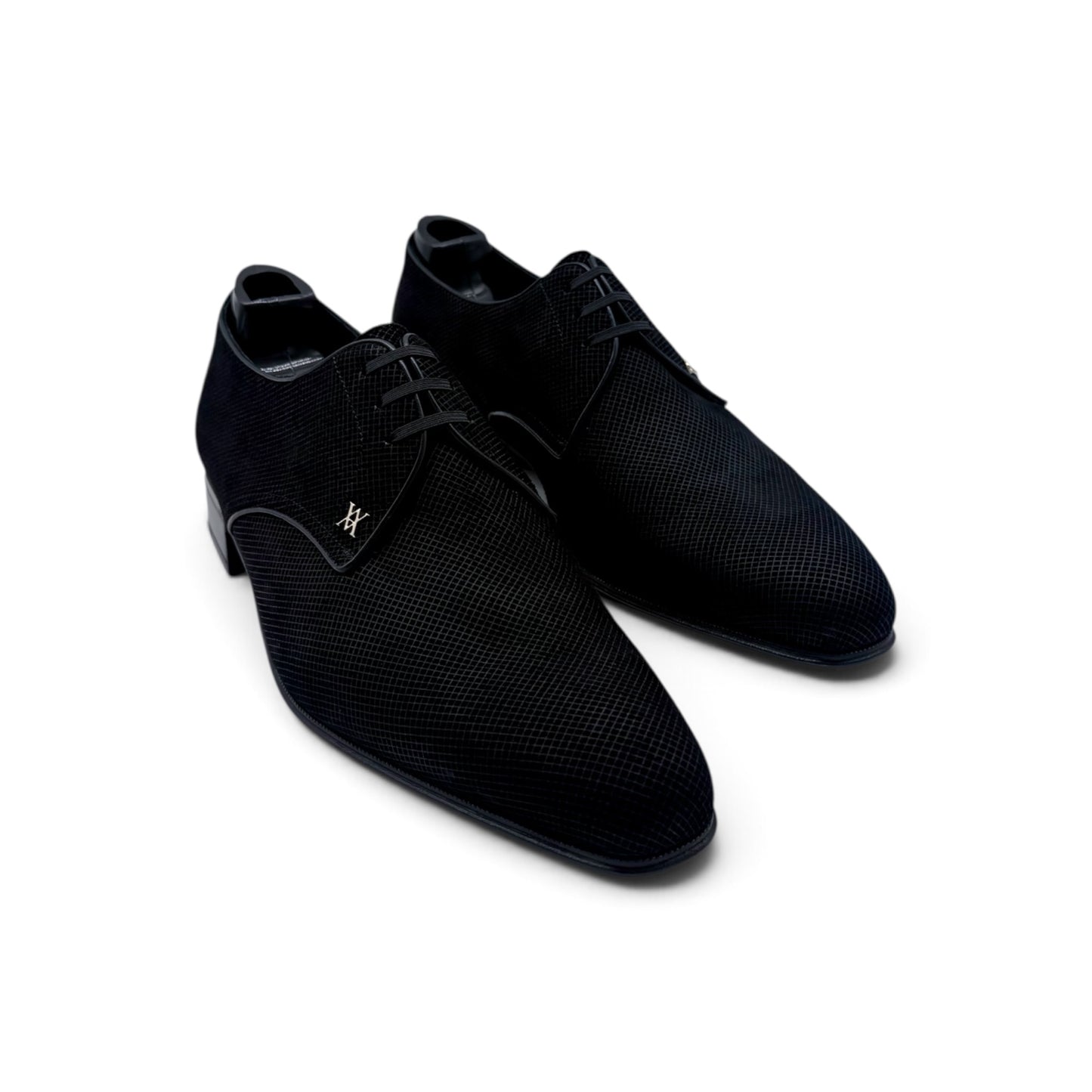 Derby Artioli en suede imprimé noir