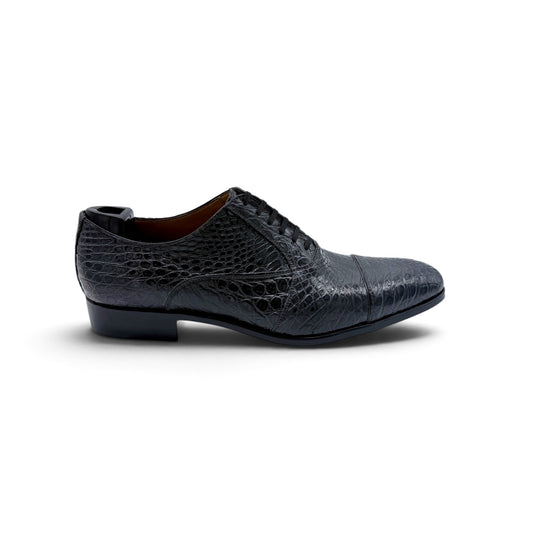 Richelieu Roberto Celk en cuir de crocodile gris