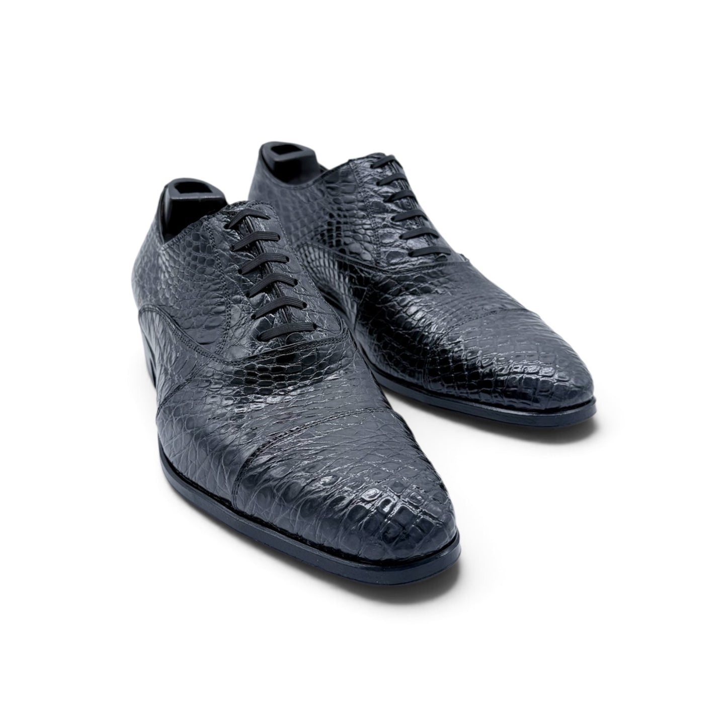 Richelieu Roberto Celk en cuir de crocodile gris
