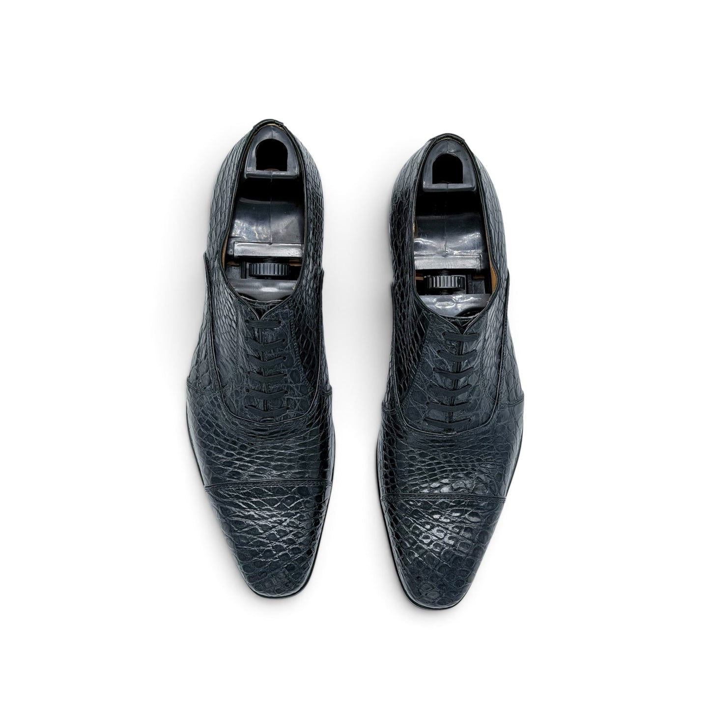 Richelieu Roberto Celk en cuir de crocodile gris