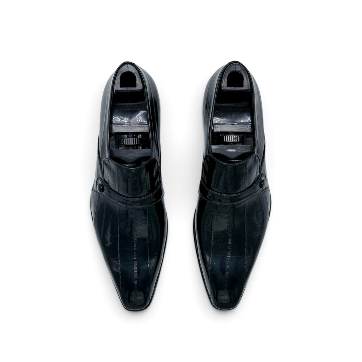 Mocassin Roberto Celk en cuir d'anguille noir