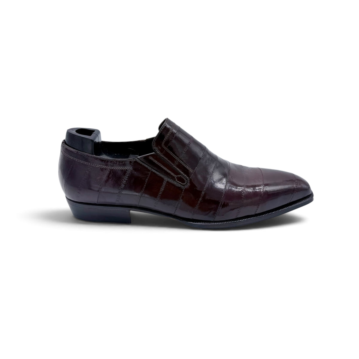 Mocassin Roberto Celk en cuir d'anguille marron foncé