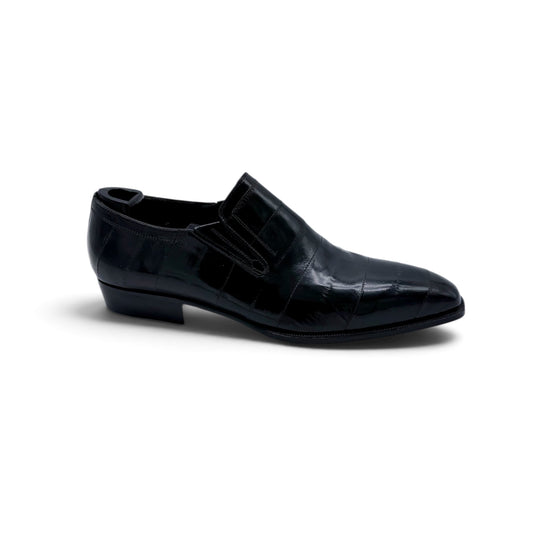 Mocassin Roberto Celk en cuir d'anguille noir