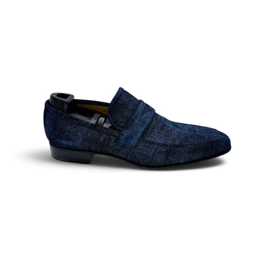 Mocassin Roberto Celk en cuir imprimé marine