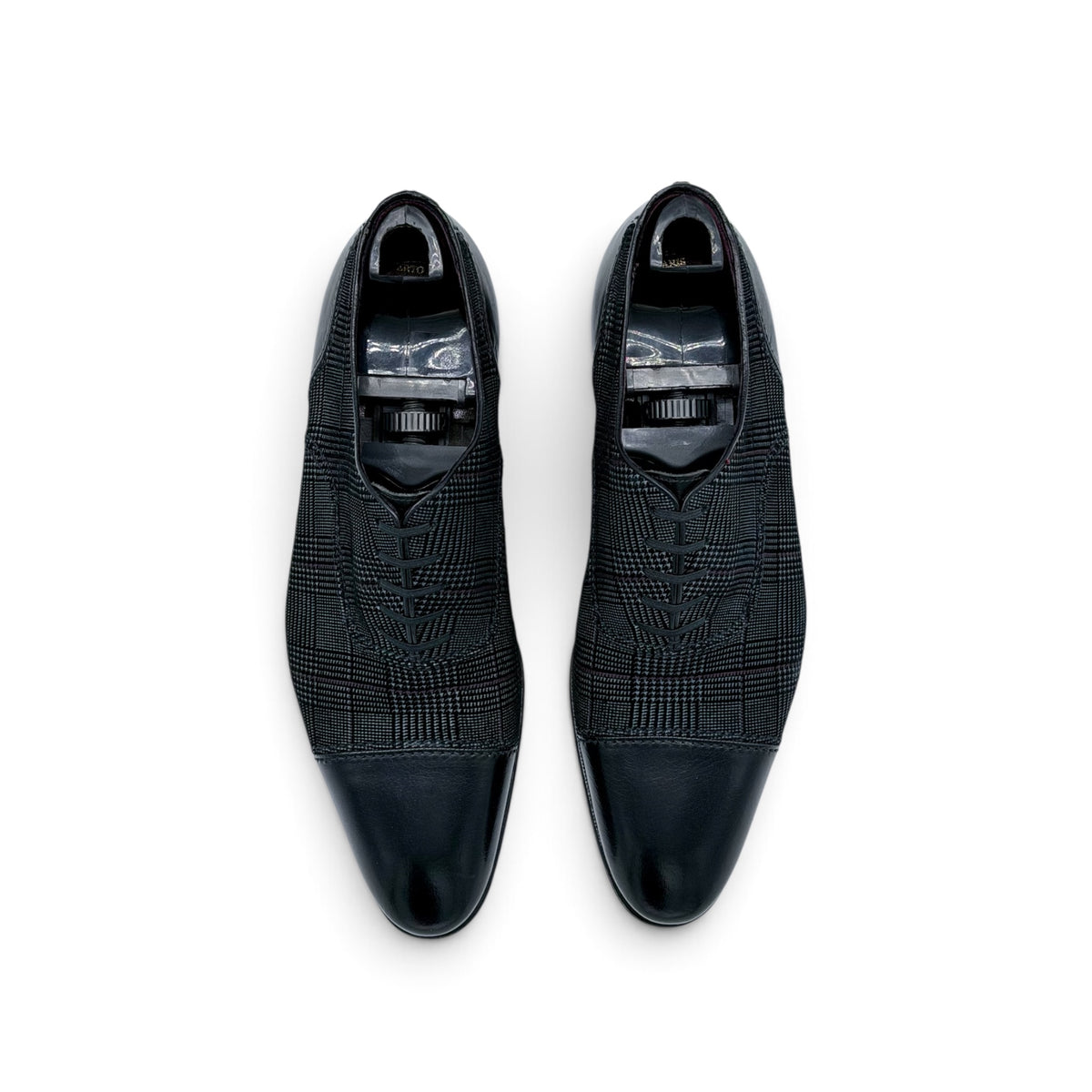 Richelieu Artioli en suede imprimé et cuir noir