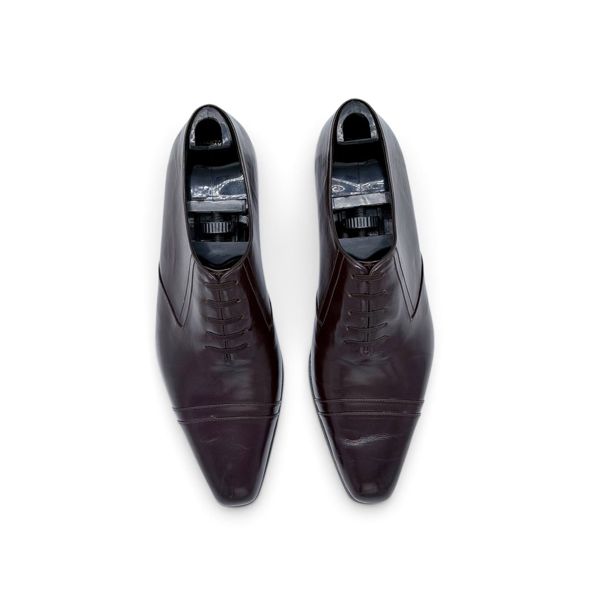 Richelieu Artioli en cuir marron foncé