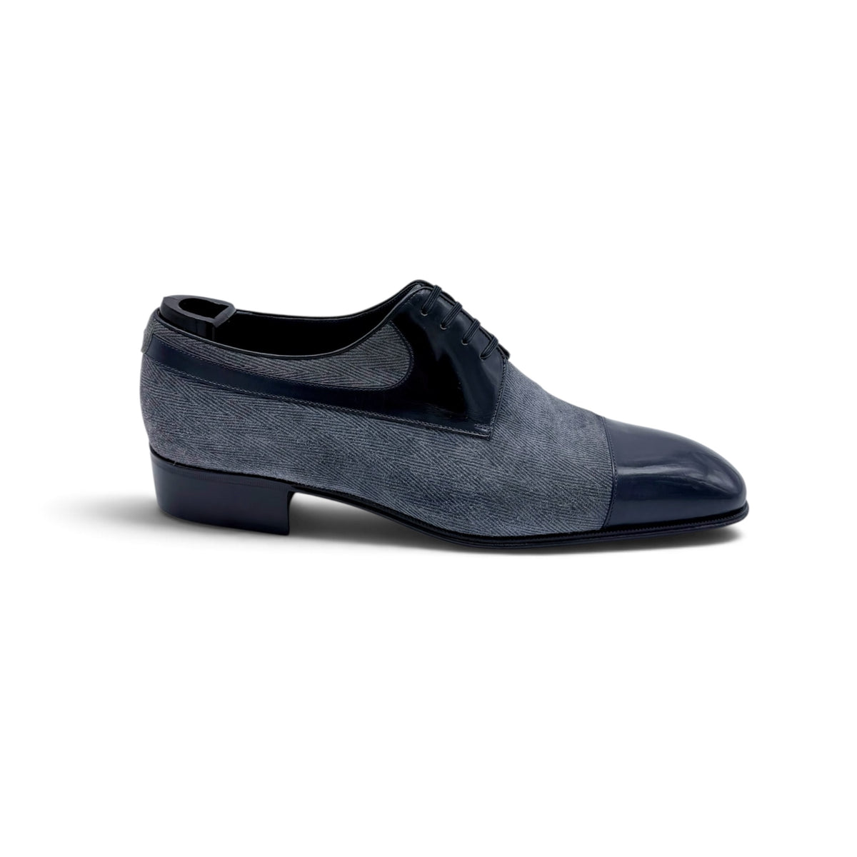 Derby Artioli bi-matière suede et cuir marine