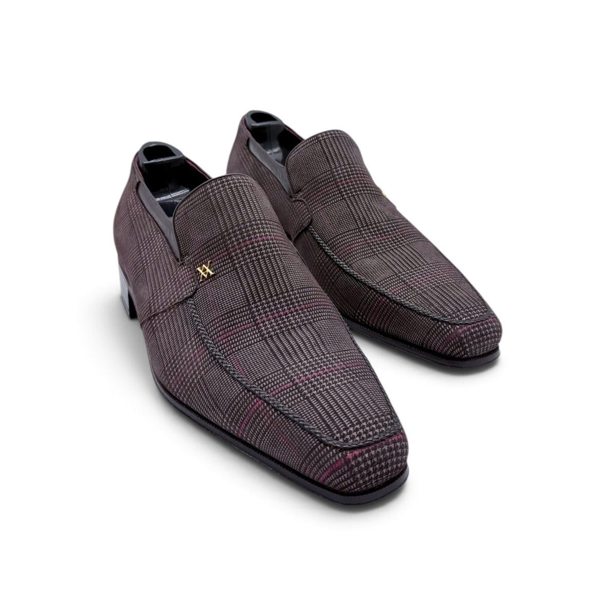 Mocassin Artioli en suede imprimé marron foncé
