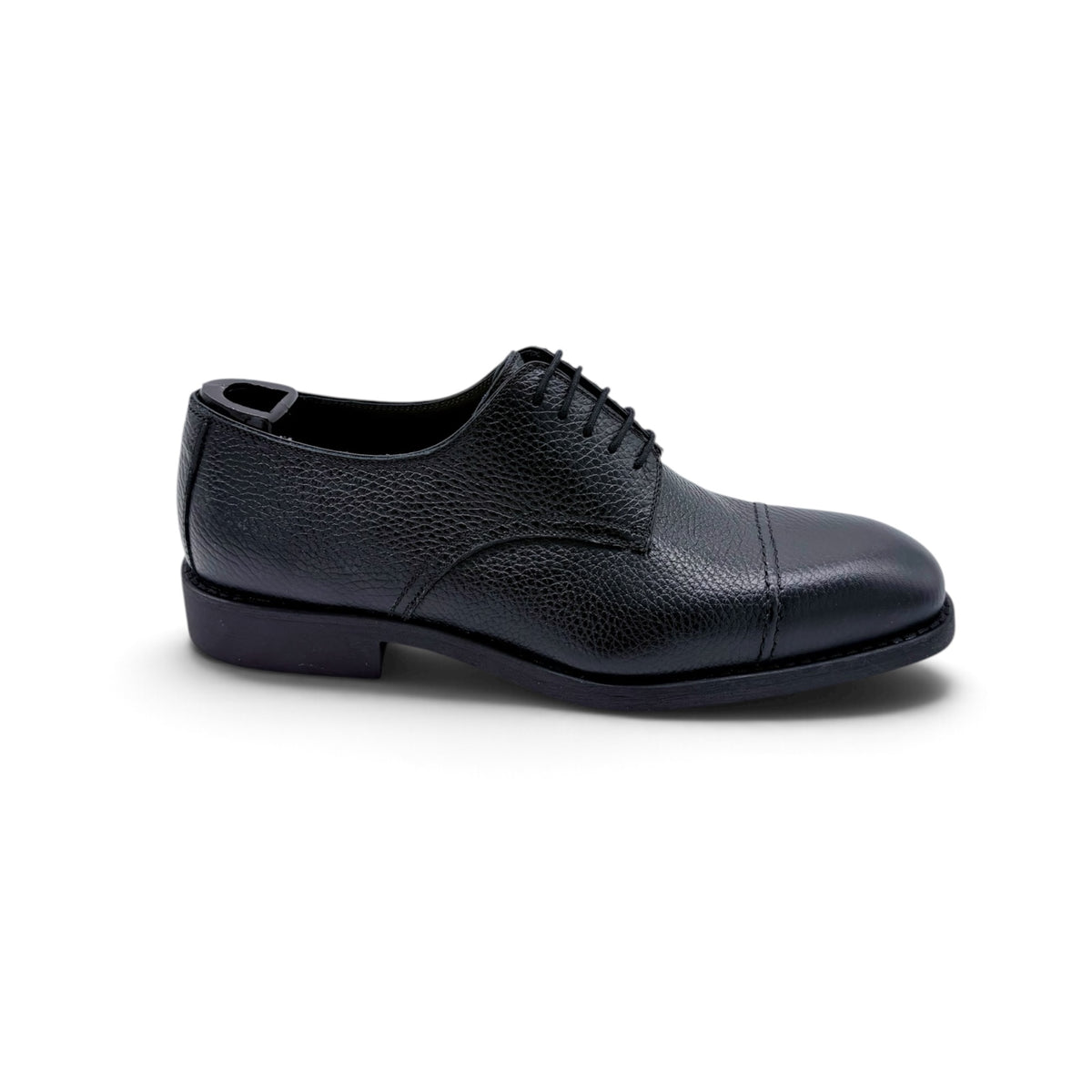 Derby Artioli en cuir grainé noir
