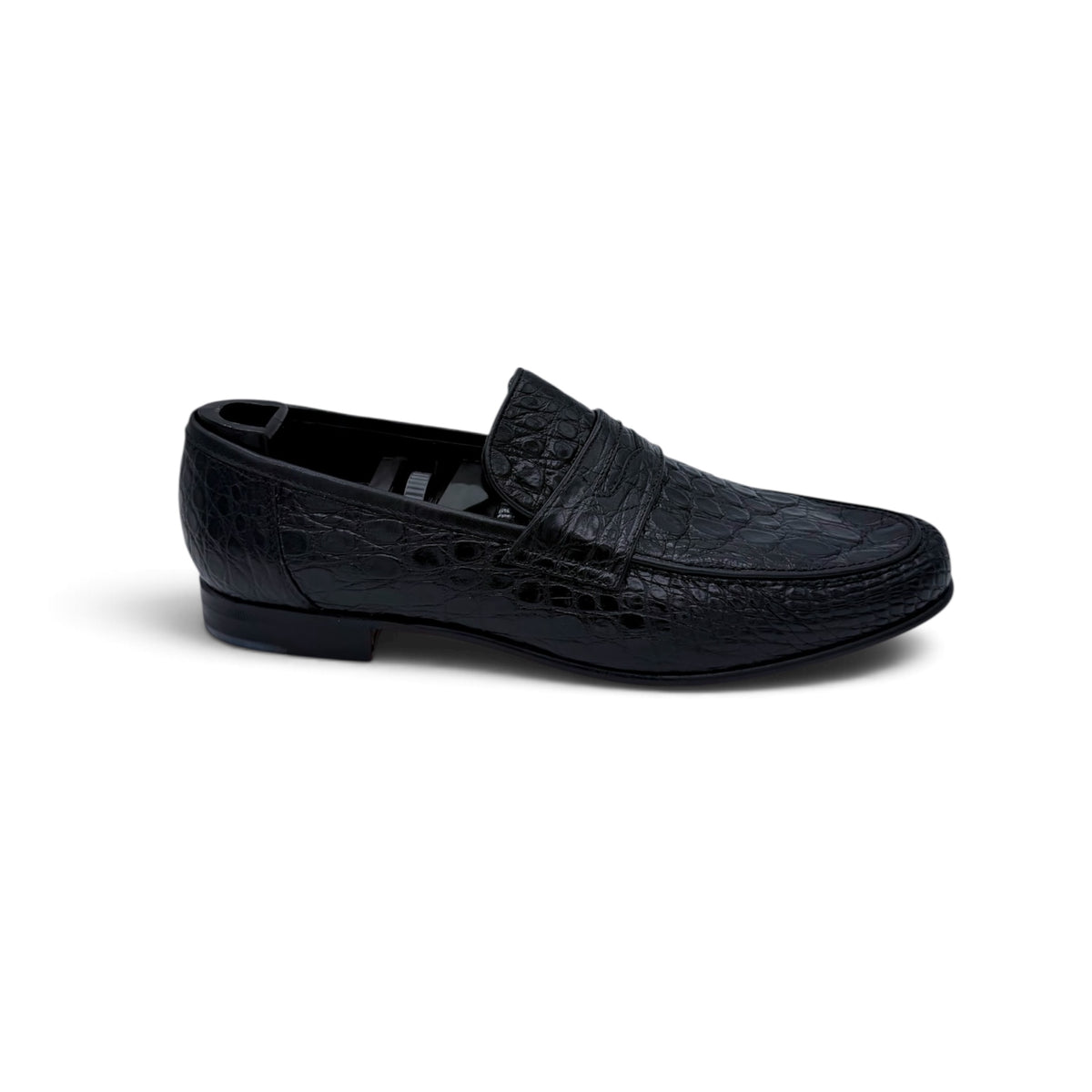 Mocassin Roberto Celk en cuir de croco noir