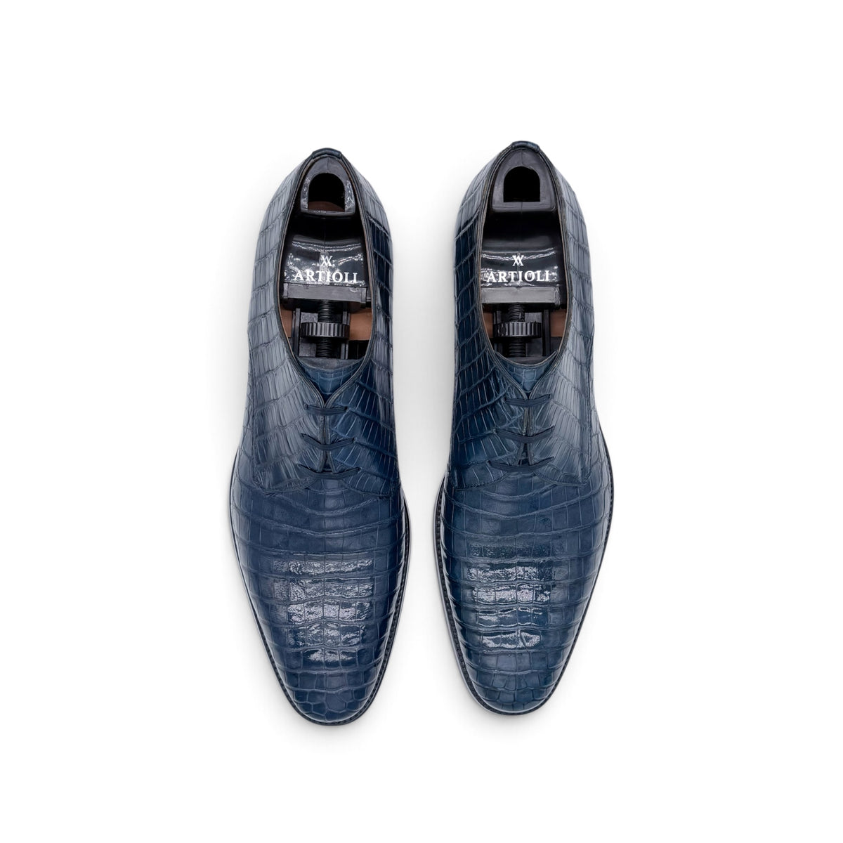 Derby Roberto Celk en cuir de crocodile marine