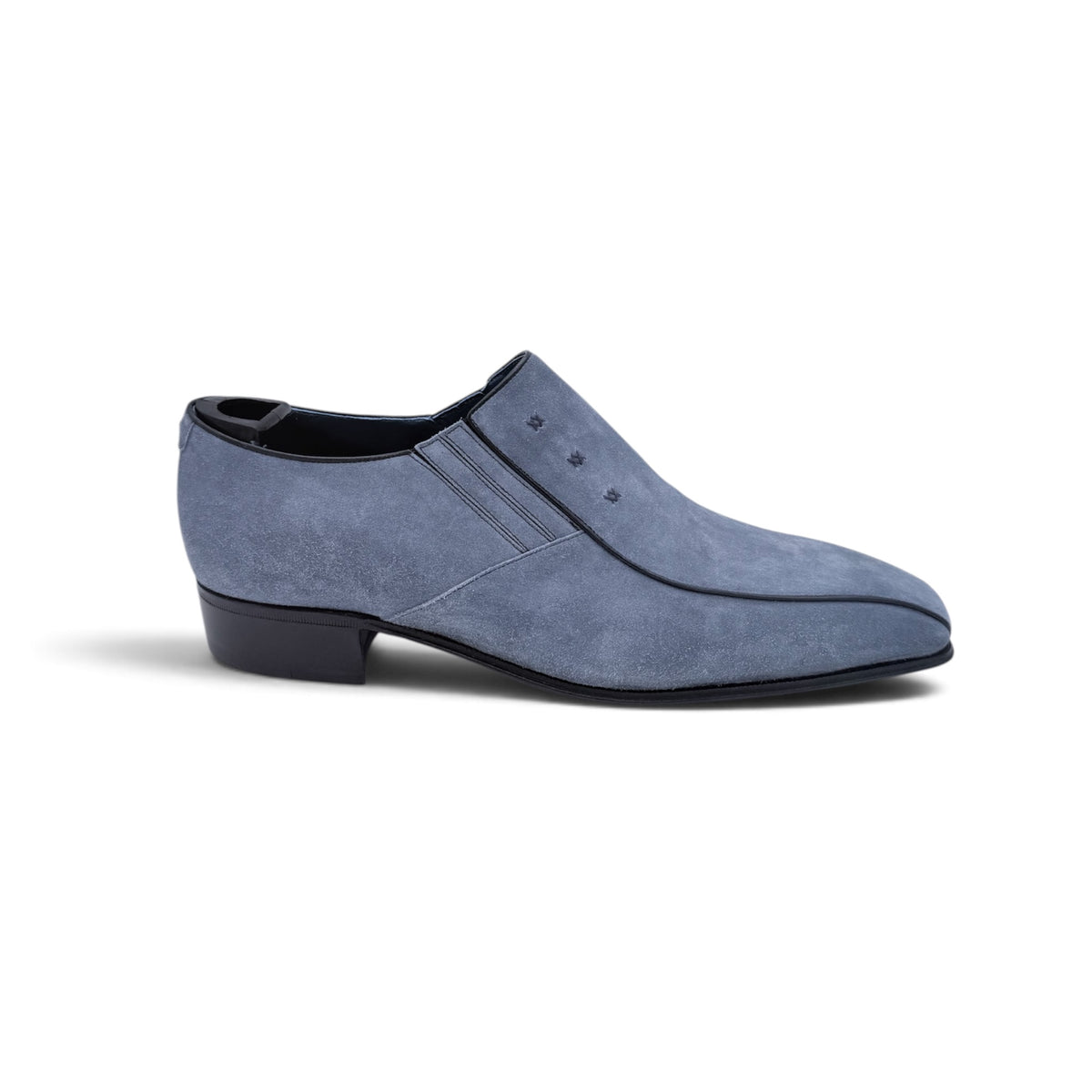 Mocassin Artioli en suede bleu
