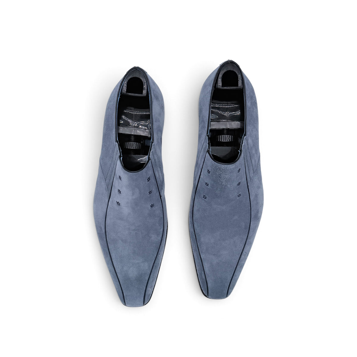 Mocassin Artioli en suede bleu