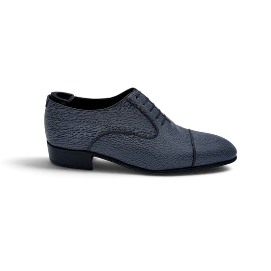 Richelieu Artioli en cuir de requin gris