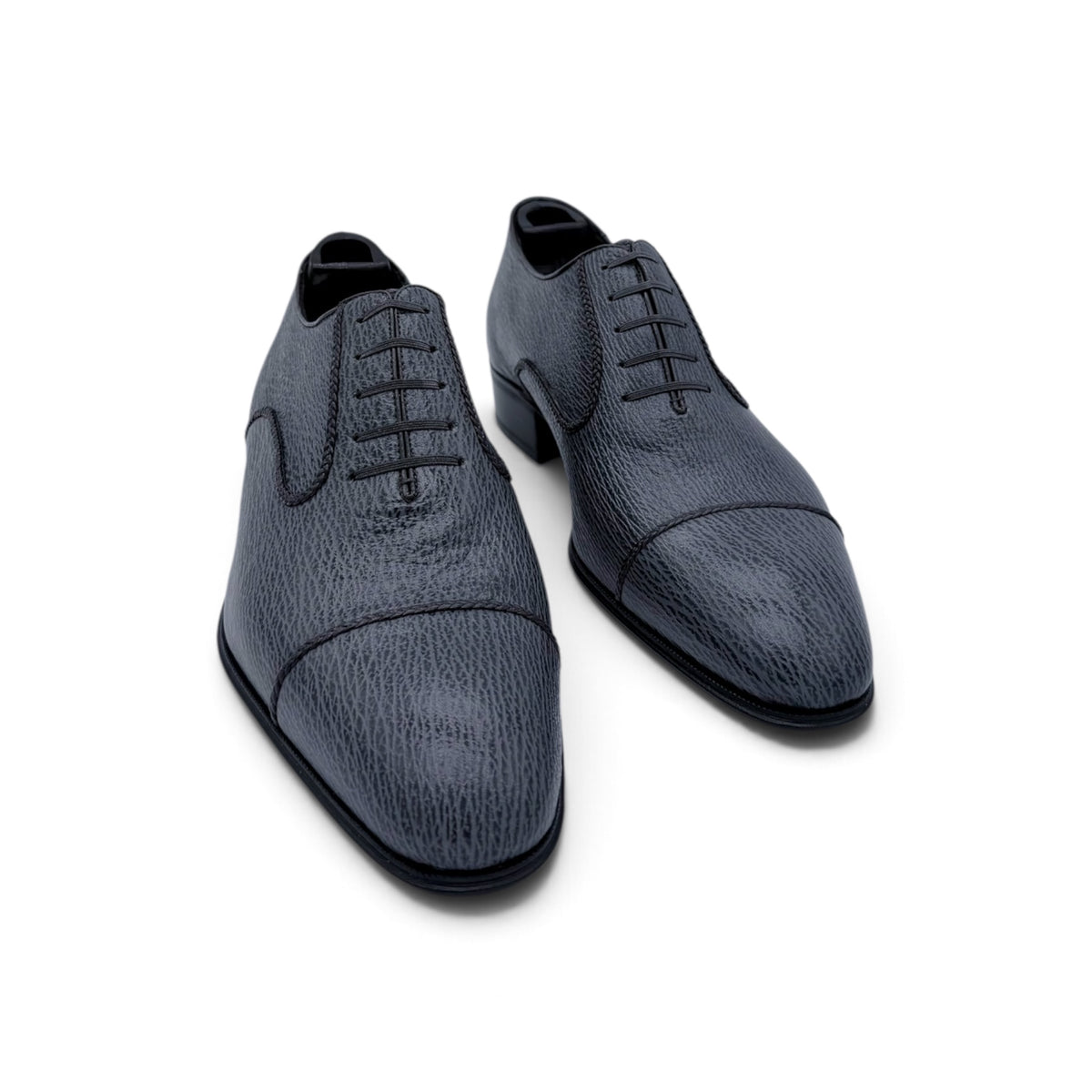 Richelieu Artioli en cuir de requin gris