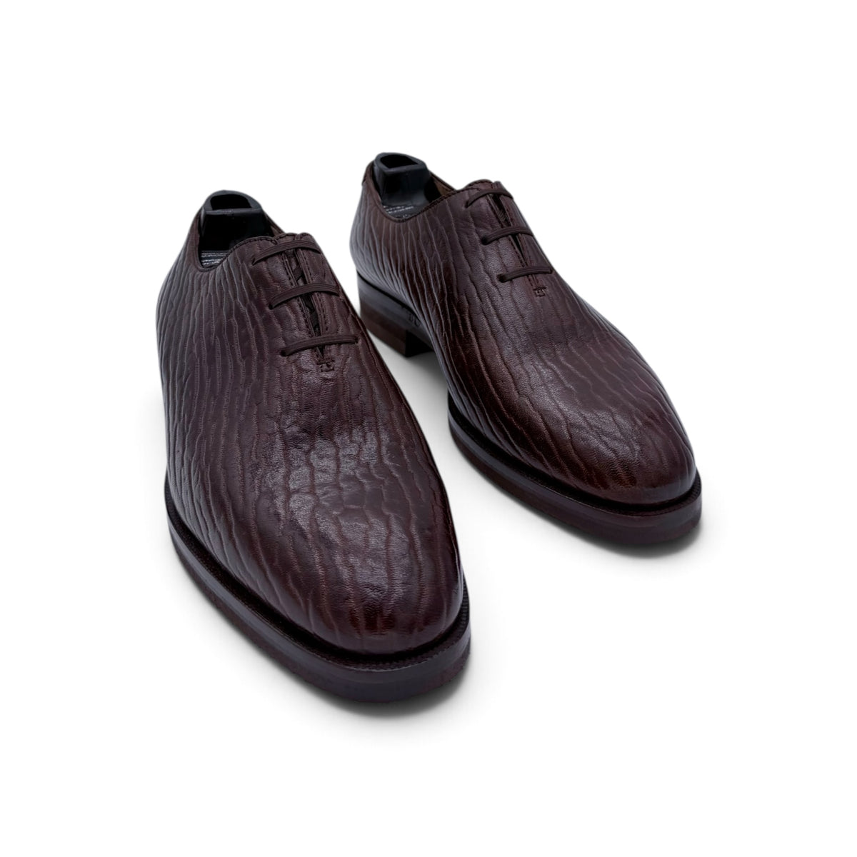 Richelieu Artioli en cuir d'éléphant marron foncé