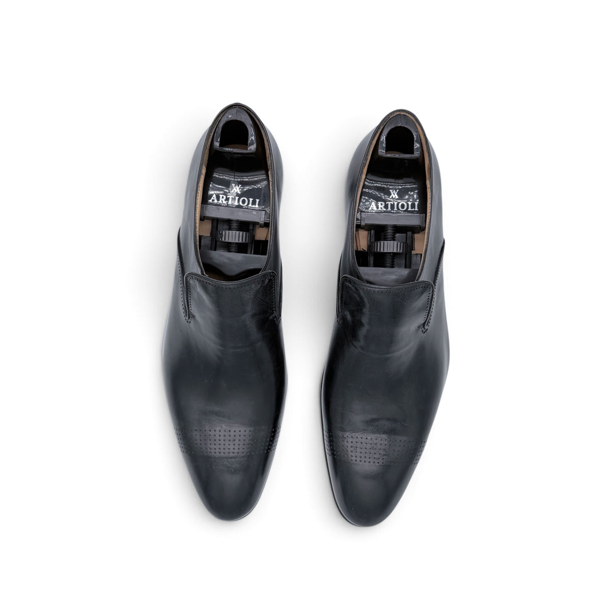Mocassin Artioli en cuir noir