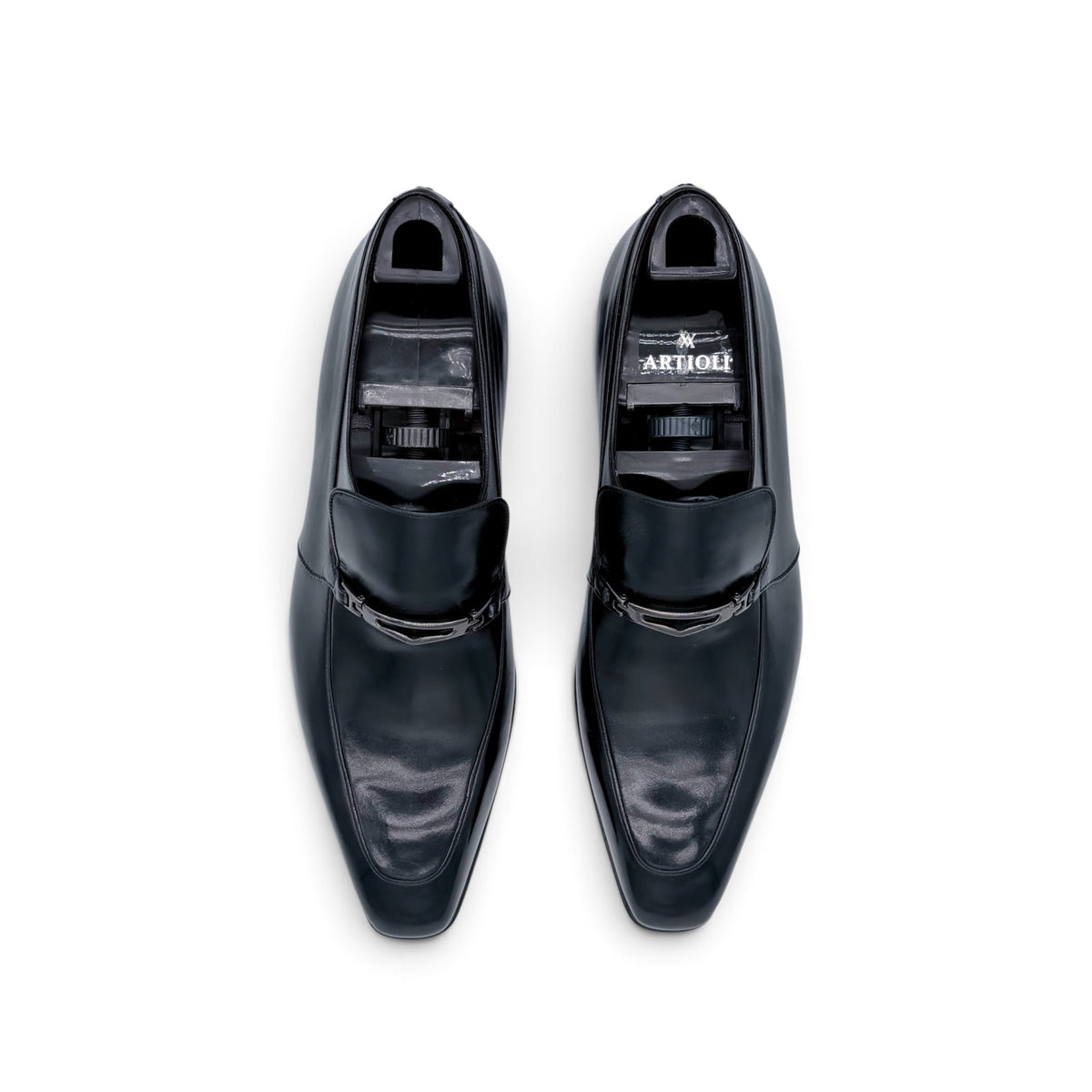 Mocassin Artioli avec étrier en cuir noir