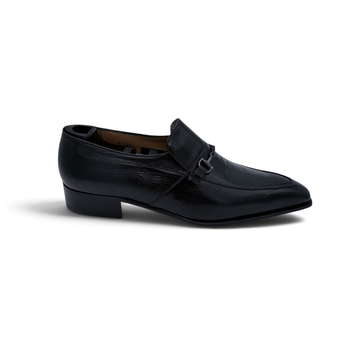 Mocassin Artioli avec étrier en cuir grainé noir