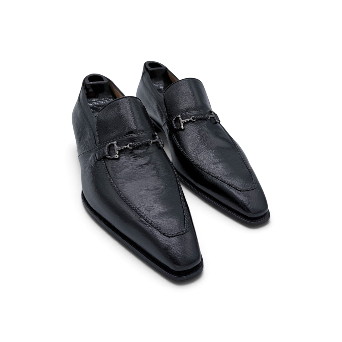 Mocassin Artioli avec étrier en cuir grainé noir