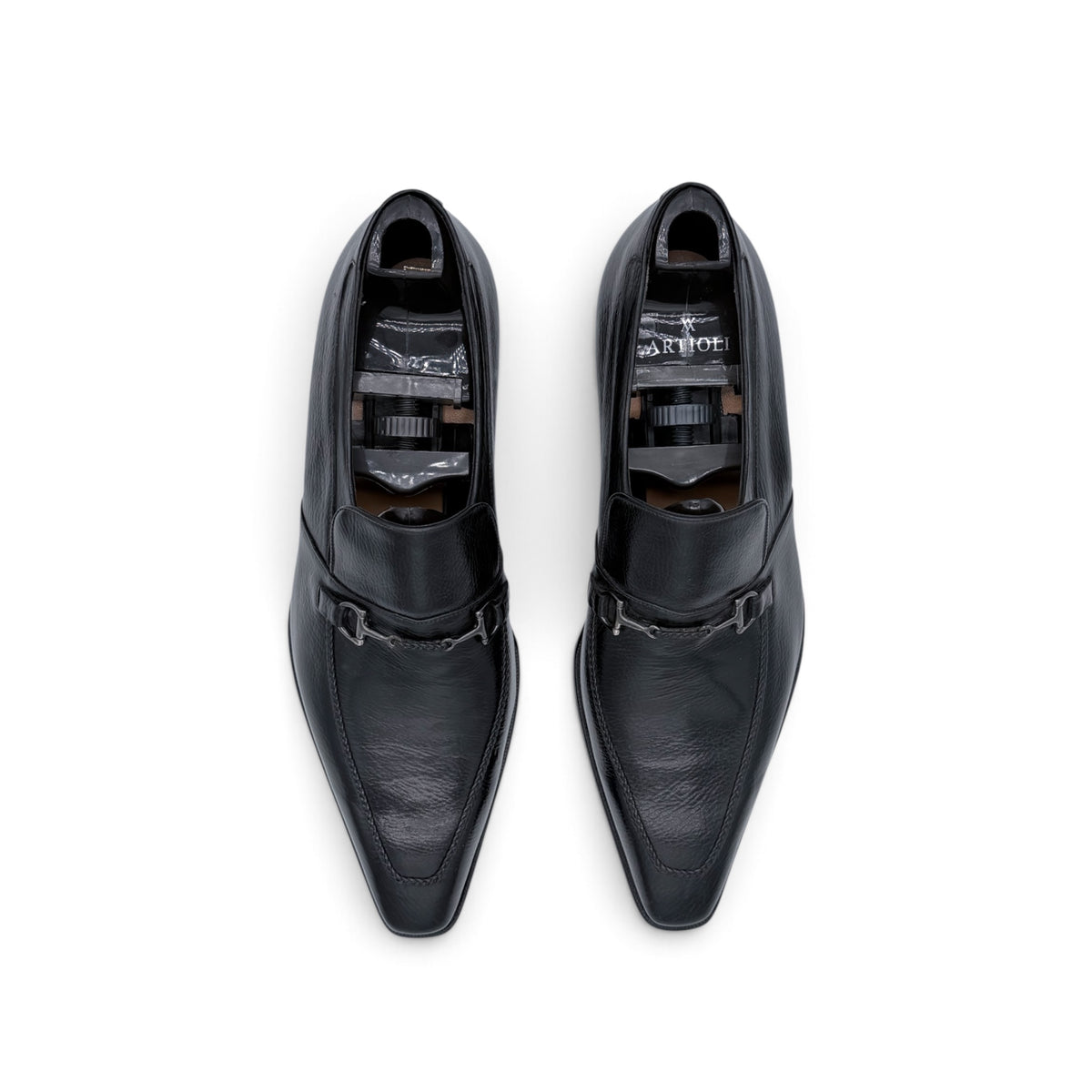 Mocassin Artioli avec étrier en cuir grainé noir