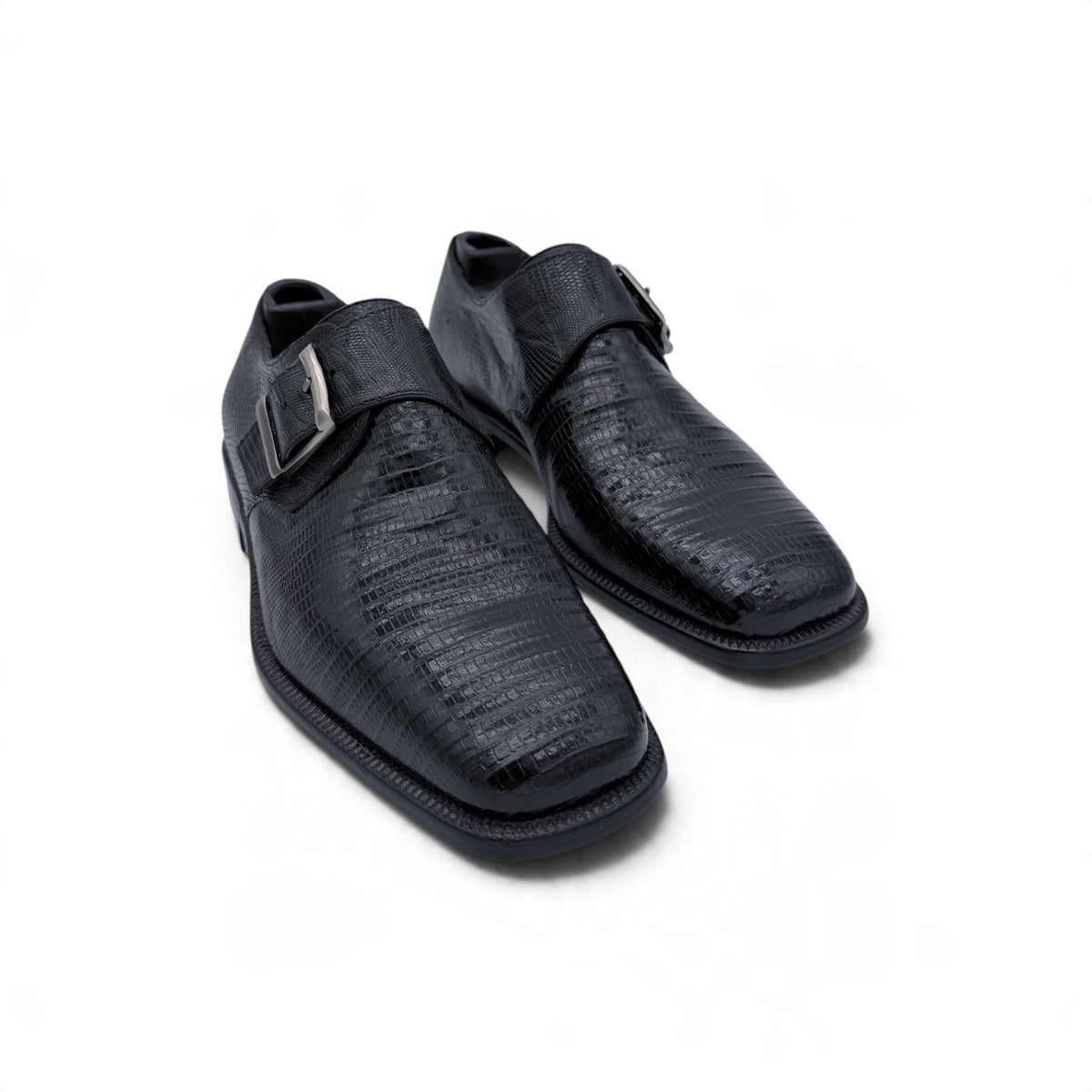 Soulier à boucle Roberto Celk en cuir de téjus noir