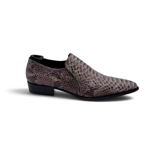 Mocassin Roberto Celk en cuir de python beige