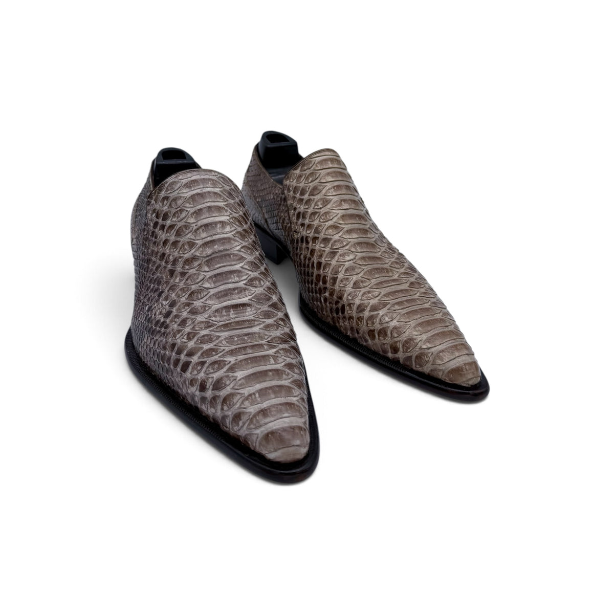 Mocassin Roberto Celk en cuir de python beige