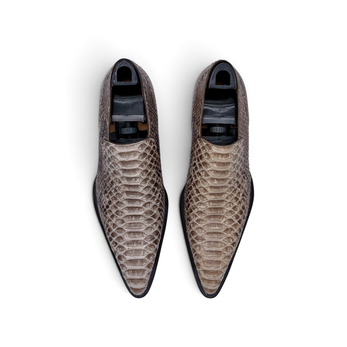 Mocassin Roberto Celk en cuir de python beige