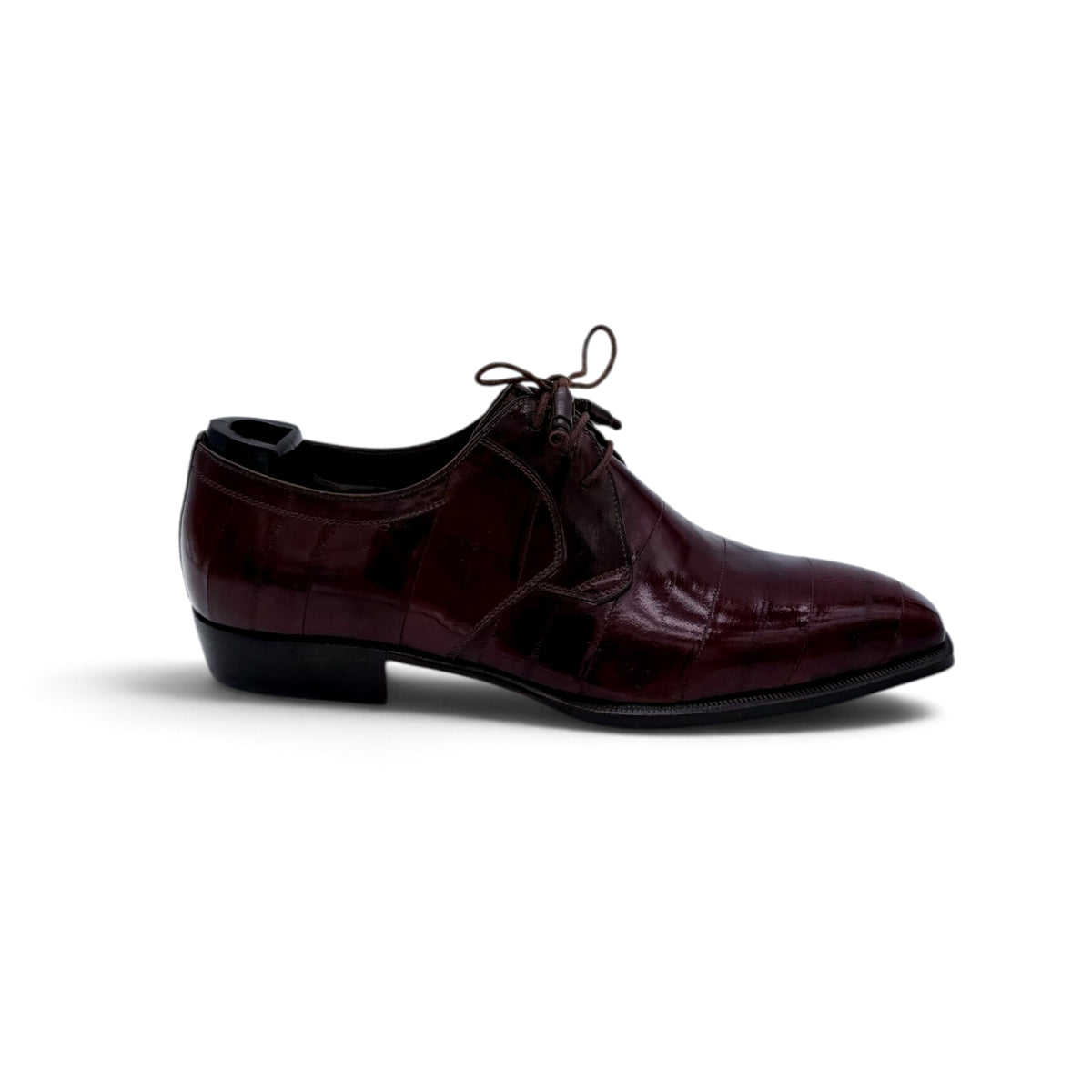 Derby Roberto Celk en cuir d'anguille marron foncé