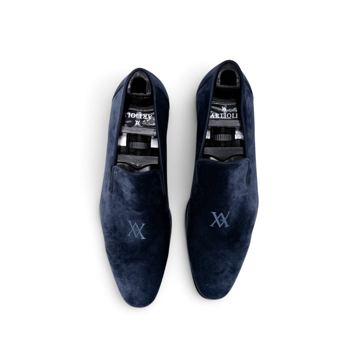 Mocassin Artioli en suede bleu