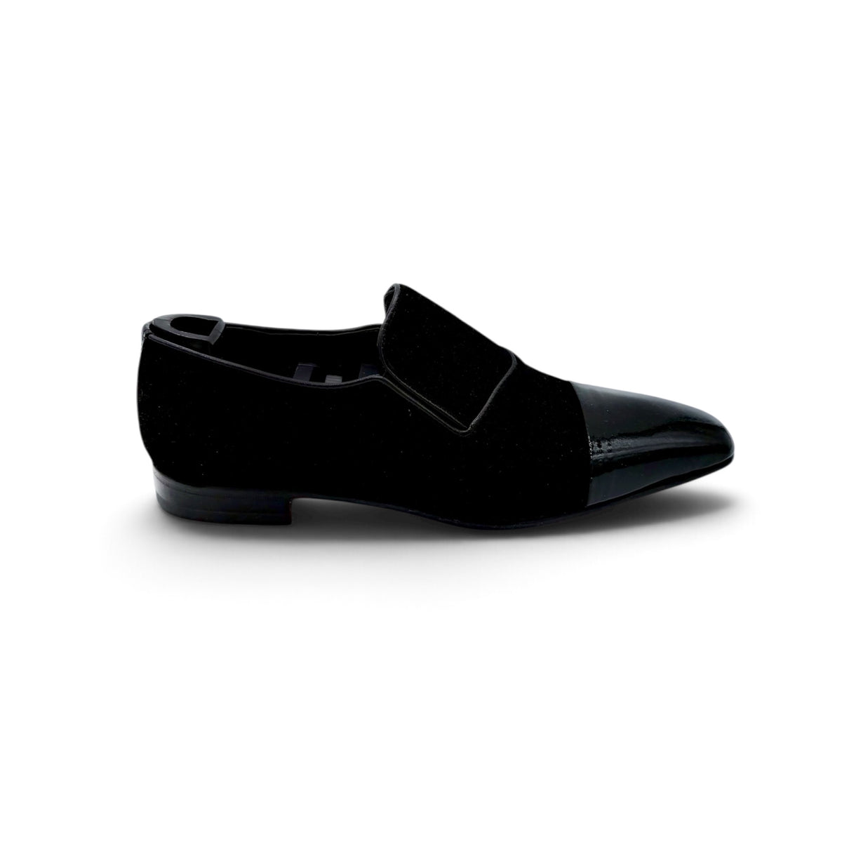 Mocassin Roberto Celk en suede et vernis noir