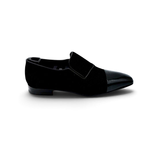 Mocassin Roberto Celk en suede et vernis noir