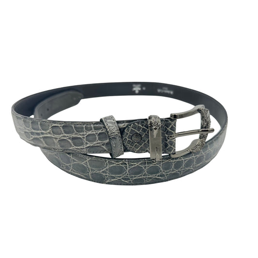 Ceinture Roberto Celk en crocodile grise