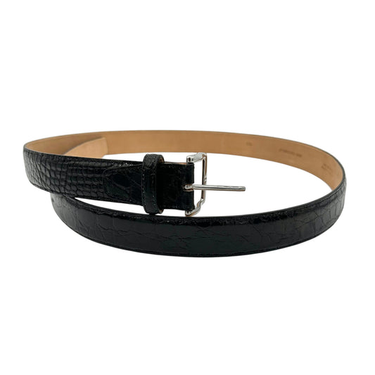 Ceinture Roberto Celk en crocodile noir