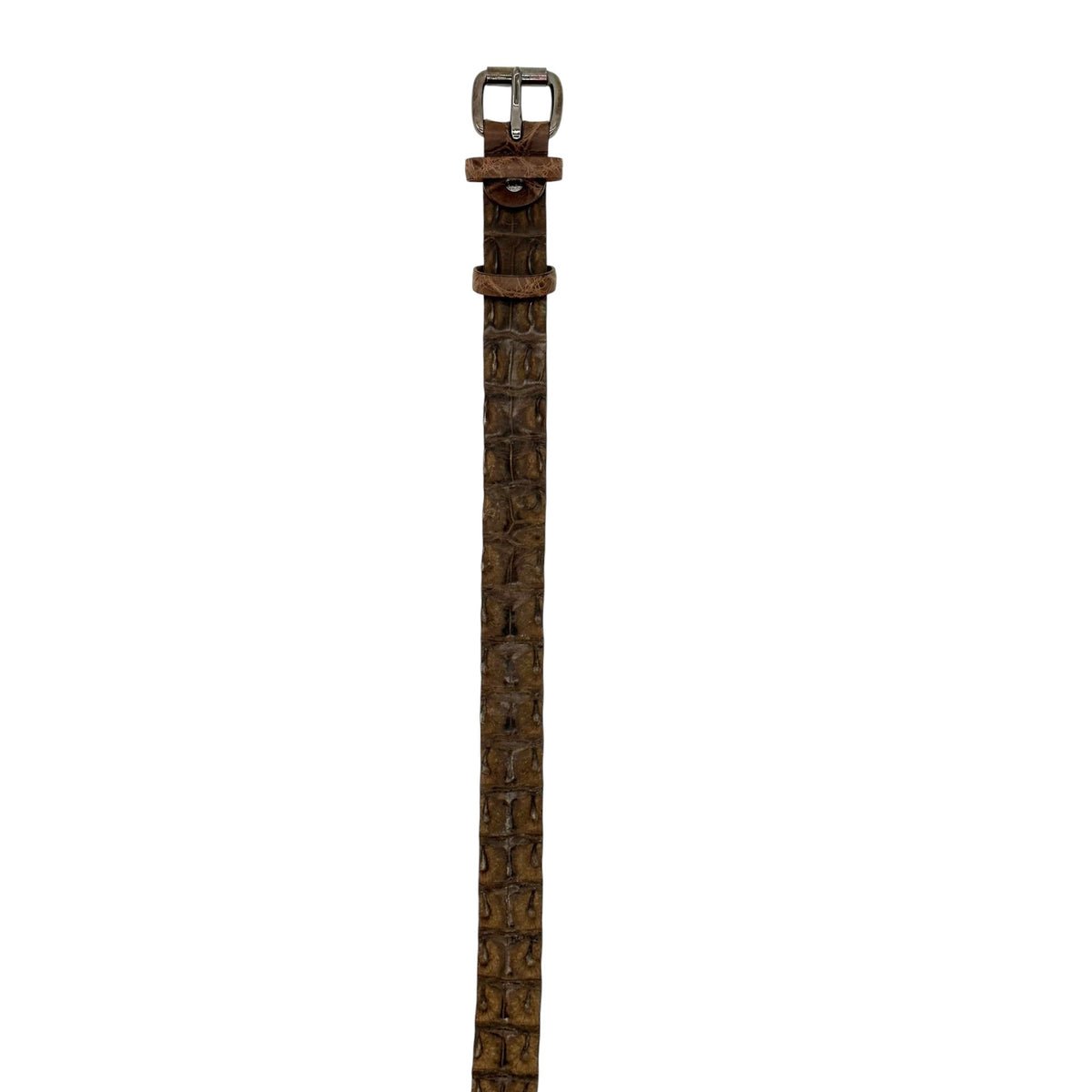 Ceinture Roberto Celk en alligator marron foncé