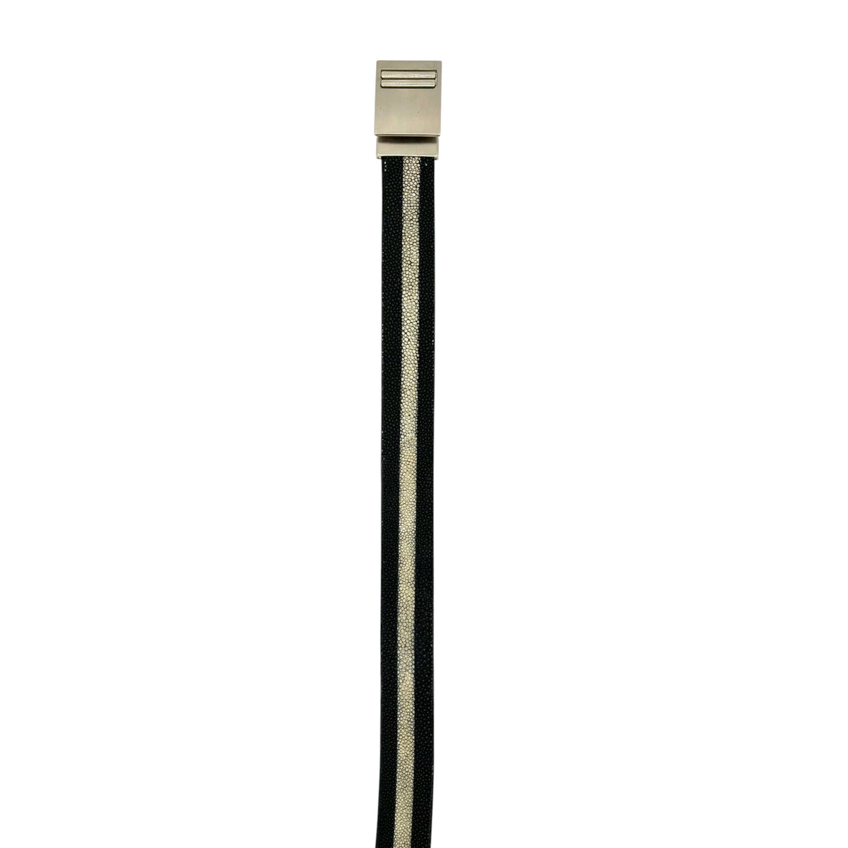 Ceinture Roberto Celk en galuchat noir et blanc