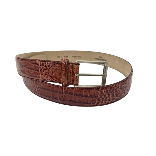 Ceinture Roberto Celk en crocodile marron