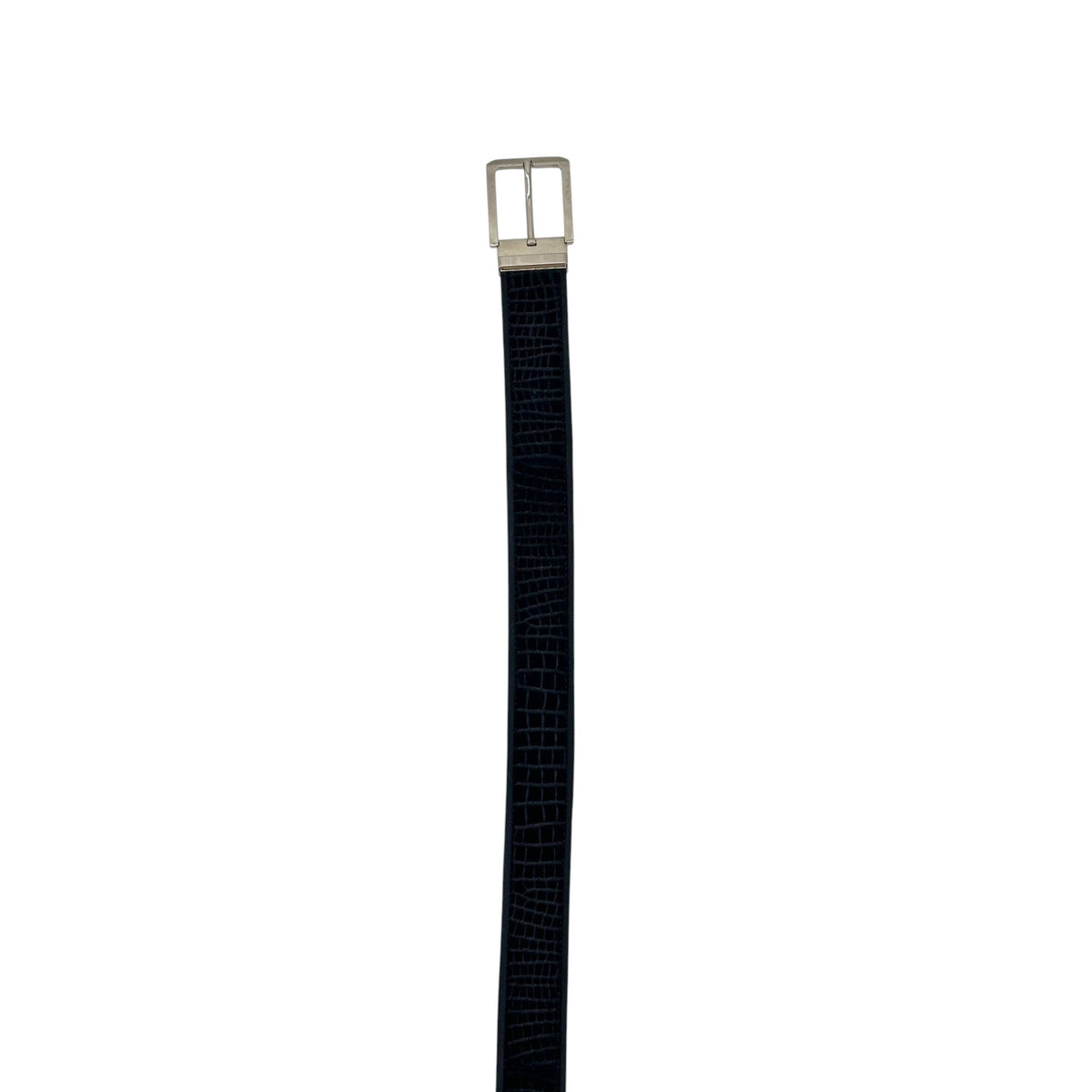 Ceinture Roberto Celk en velours impression crocodile noir