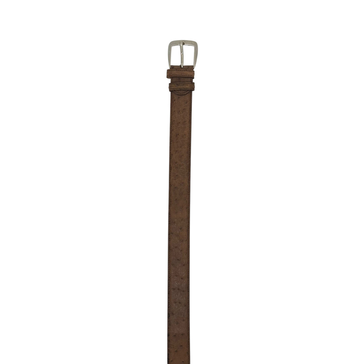 Ceinture Roberto Celk en autruche marron clair