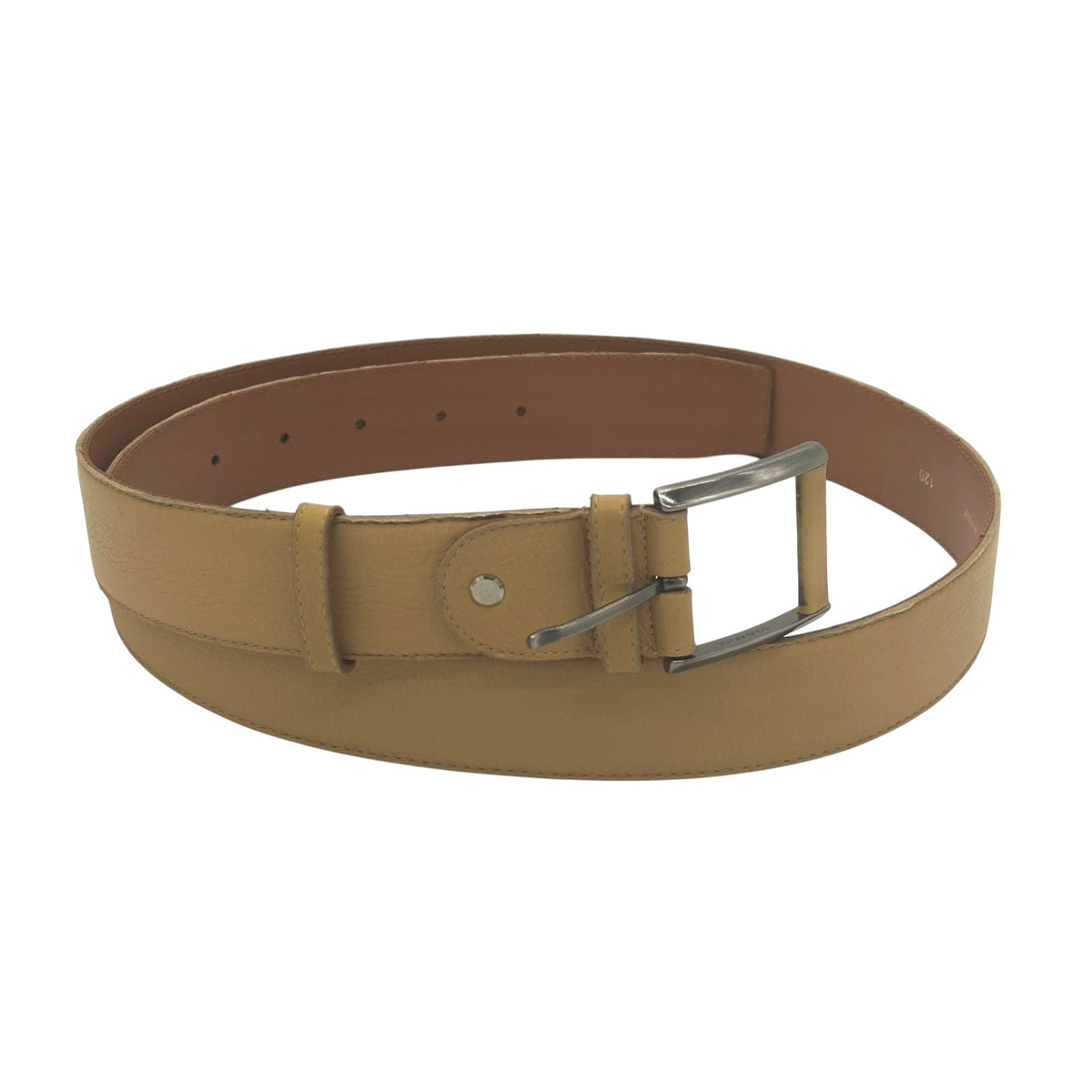 Ceinture Roberto Celk en cuir beige