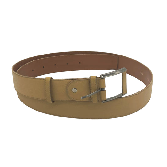 Ceinture Roberto Celk en cuir beige