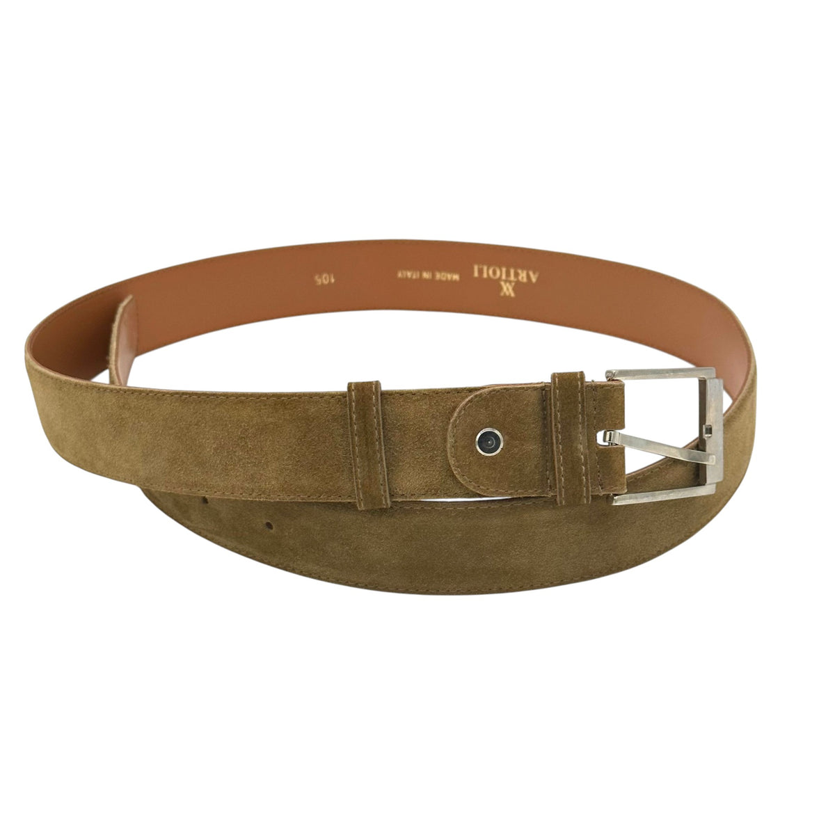 Ceinture Roberto Celk en suède beige