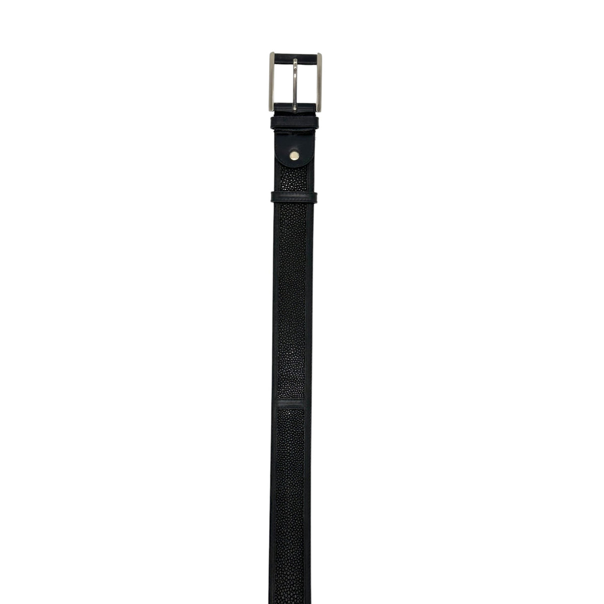 Ceinture Roberto Celk en galuchat et cuir noir